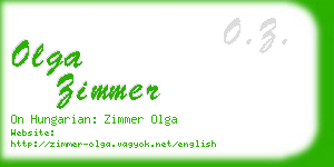 olga zimmer business card